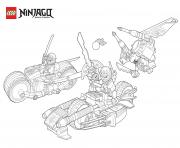 moto voiture cool ninjago lego  dessin à colorier